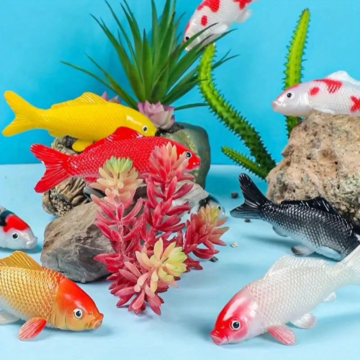 2pcs Colorful Artificial Koi F - Aquarium Fish Yellow บทวิจารณ์และราคา