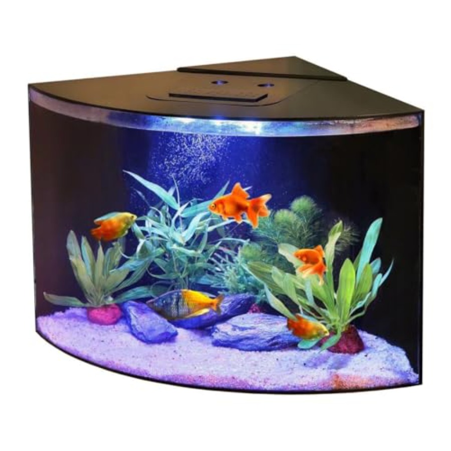 Corner Fish Tank 12.5 Gallon f - Aquarium Fish Black บทวิจารณ์และราคา