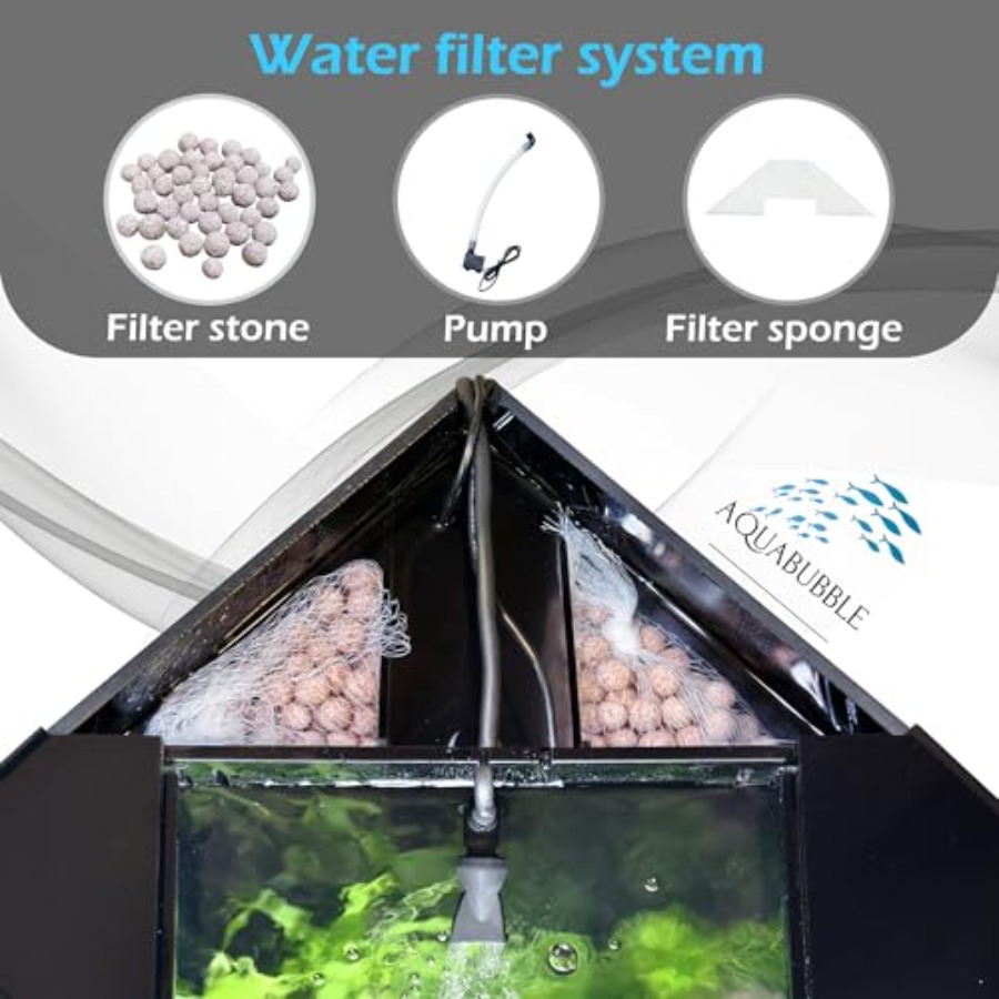 Corner Fish Tank 12.5 Gallon f - Aquarium Fish Black บทวิจารณ์และราคา