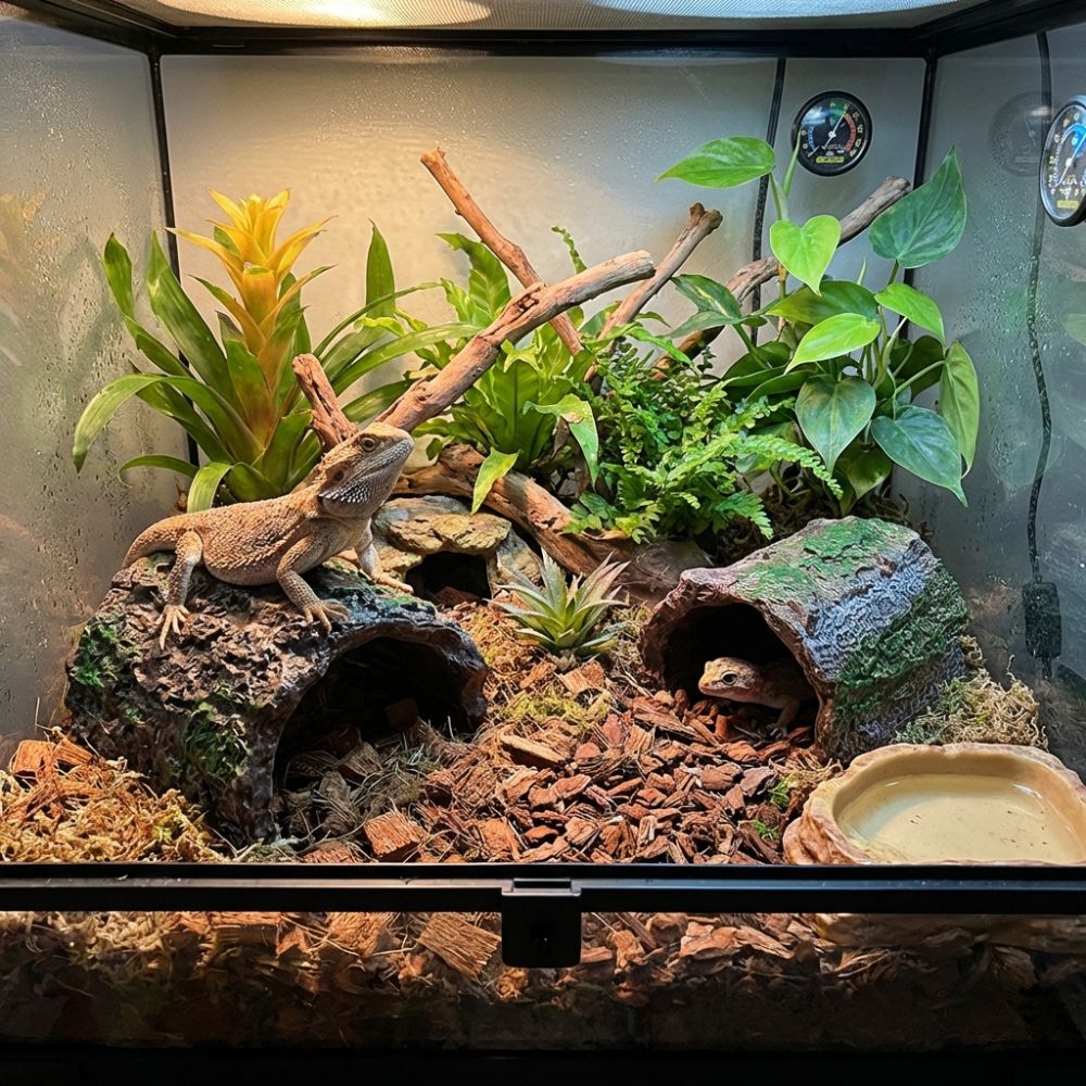 Simulation Reptile Hideout Hol - Aquarium Fish Hide บทวิจารณ์และราคา