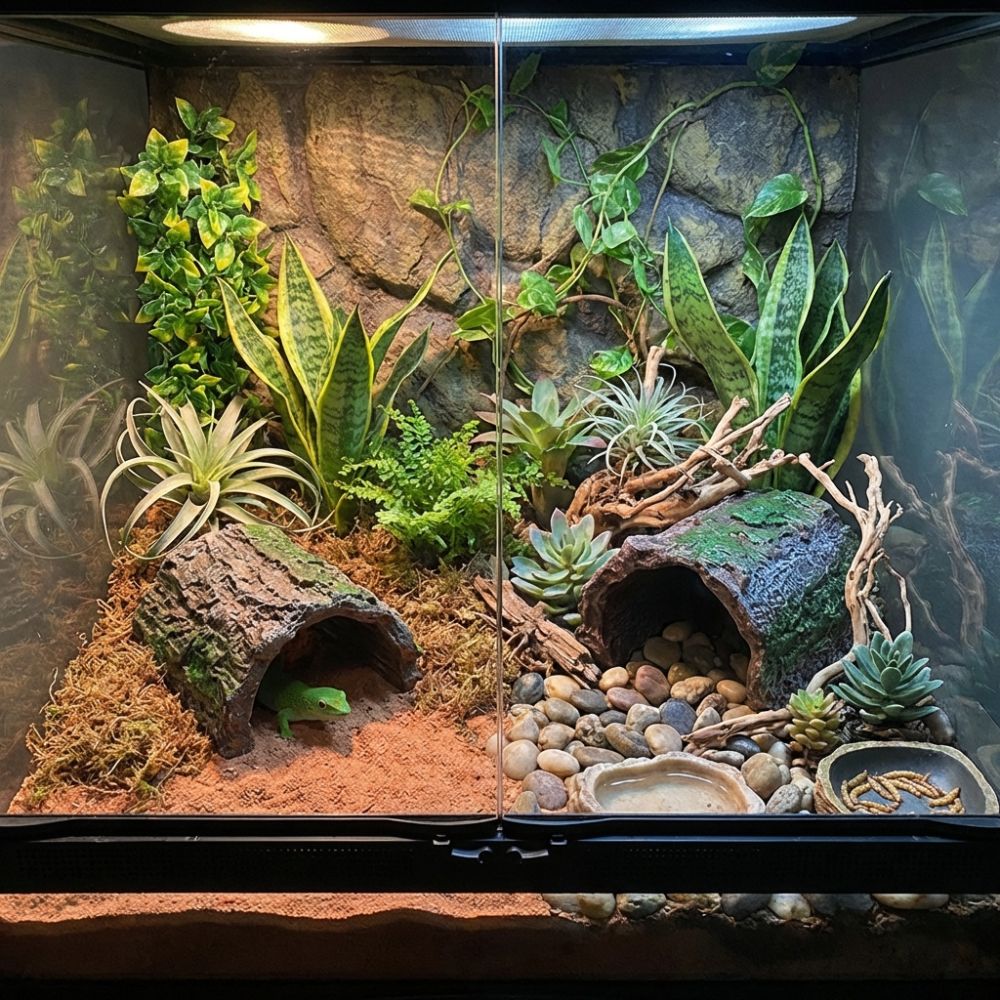 Simulation Reptile Hideout Hol - Aquarium Fish Hide บทวิจารณ์และราคา