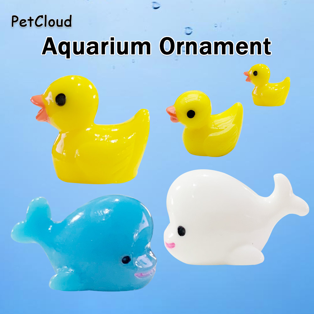 5pcs Fish Tank Ornament Ducks  - Aquarium Fish Dolphin บทวิจารณ์และราคา