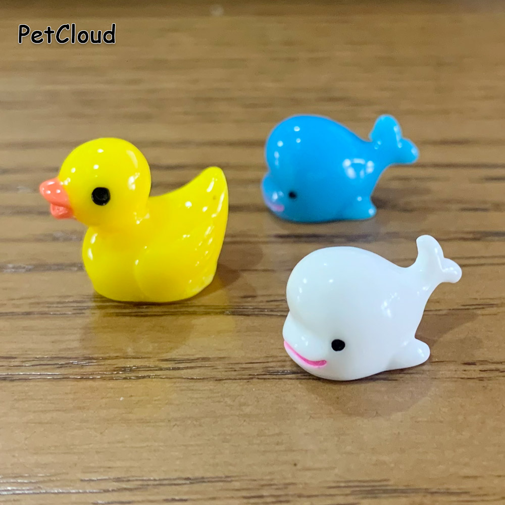 5pcs Fish Tank Ornament Ducks  - Aquarium Fish Dolphin บทวิจารณ์และราคา