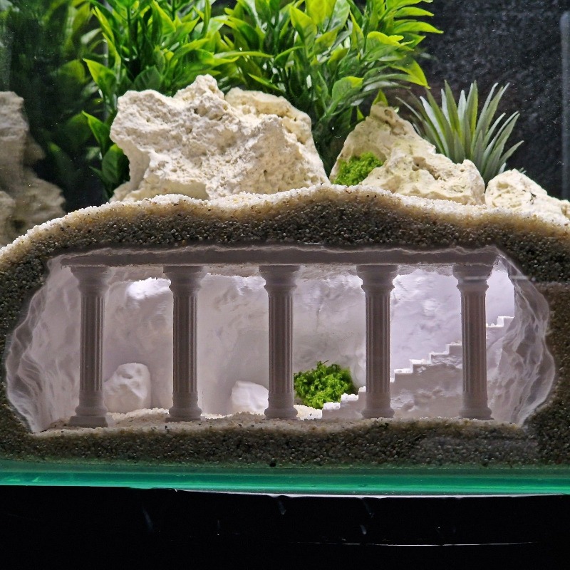 Fish Tank Cave Aquascaping,Art - Aquarium Fish Hide บทวิจารณ์และราคา