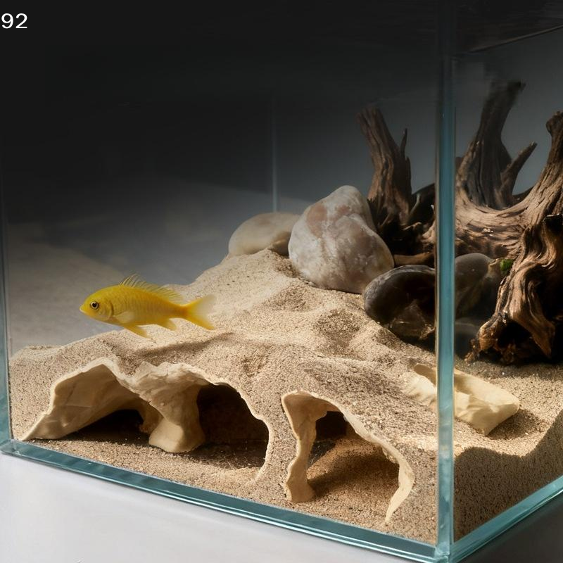 3D Printed Natural Curve Cave: - Aquarium Fish Hide บทวิจารณ์และราคา
