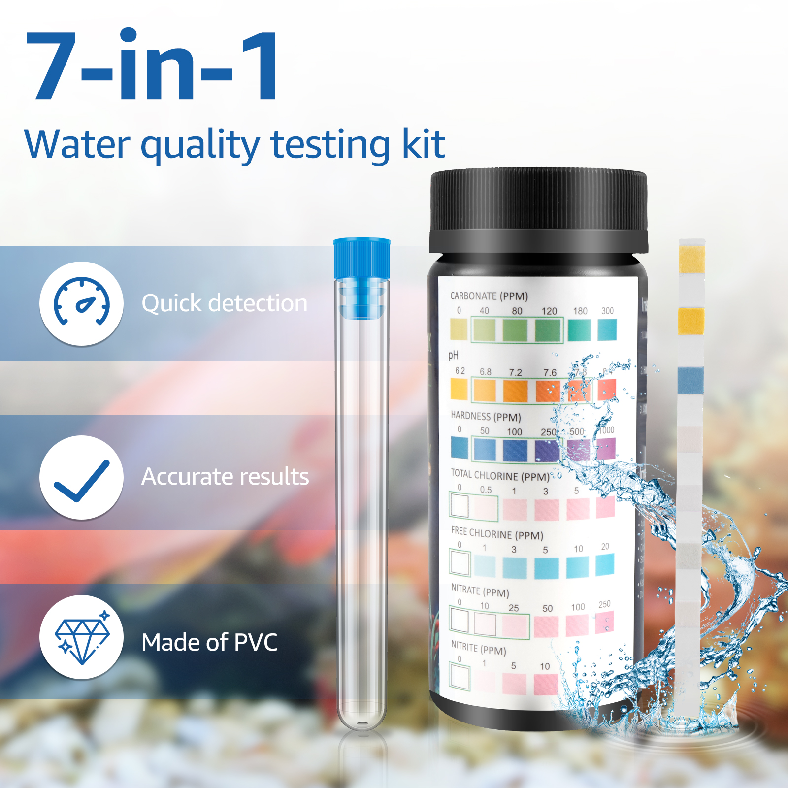 100Pcs 7 in 1 Aquarium Test St - Aquarium Test Kit บทวิจารณ์และราคา