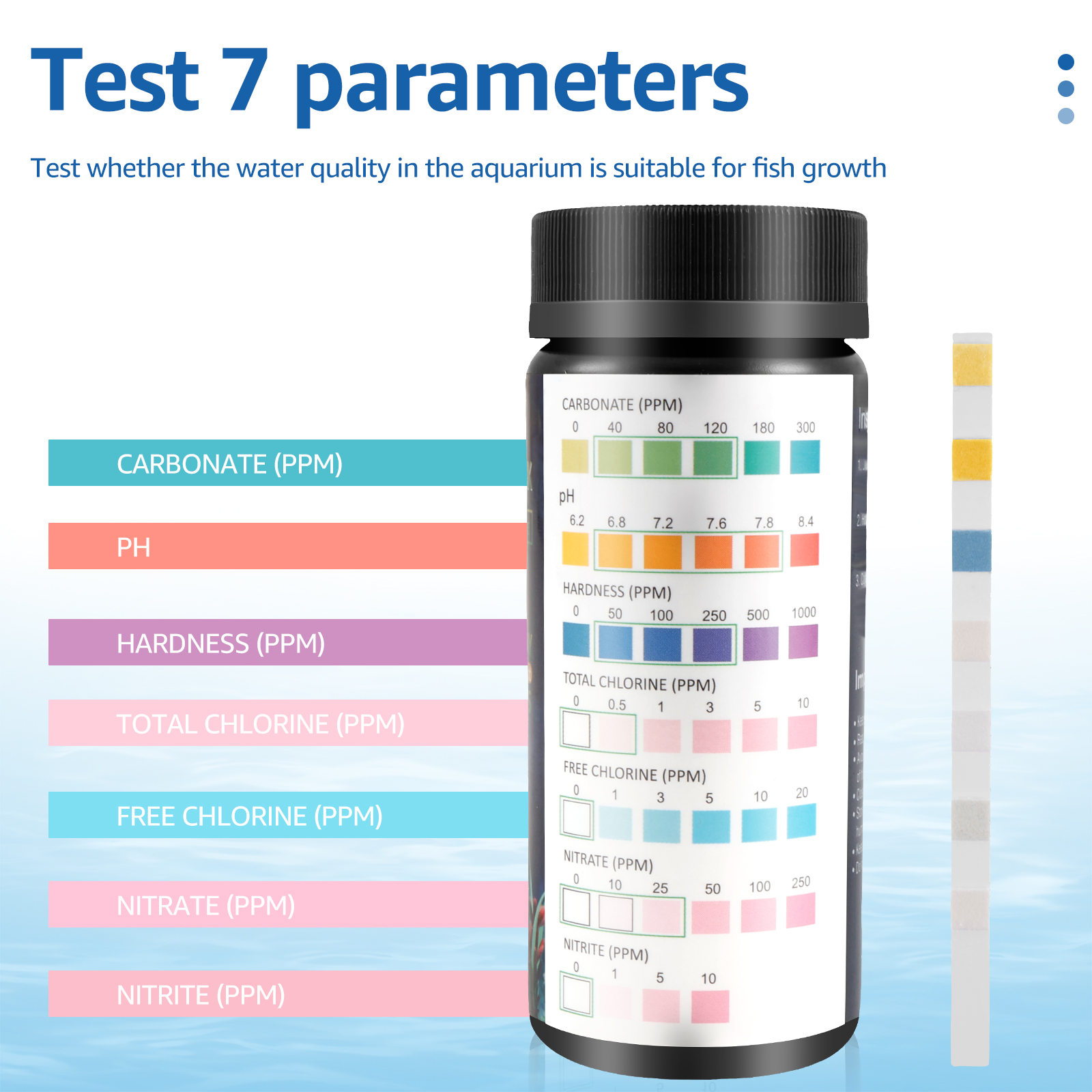100Pcs 7 in 1 Aquarium Test St - Aquarium Test Kit บทวิจารณ์และราคา