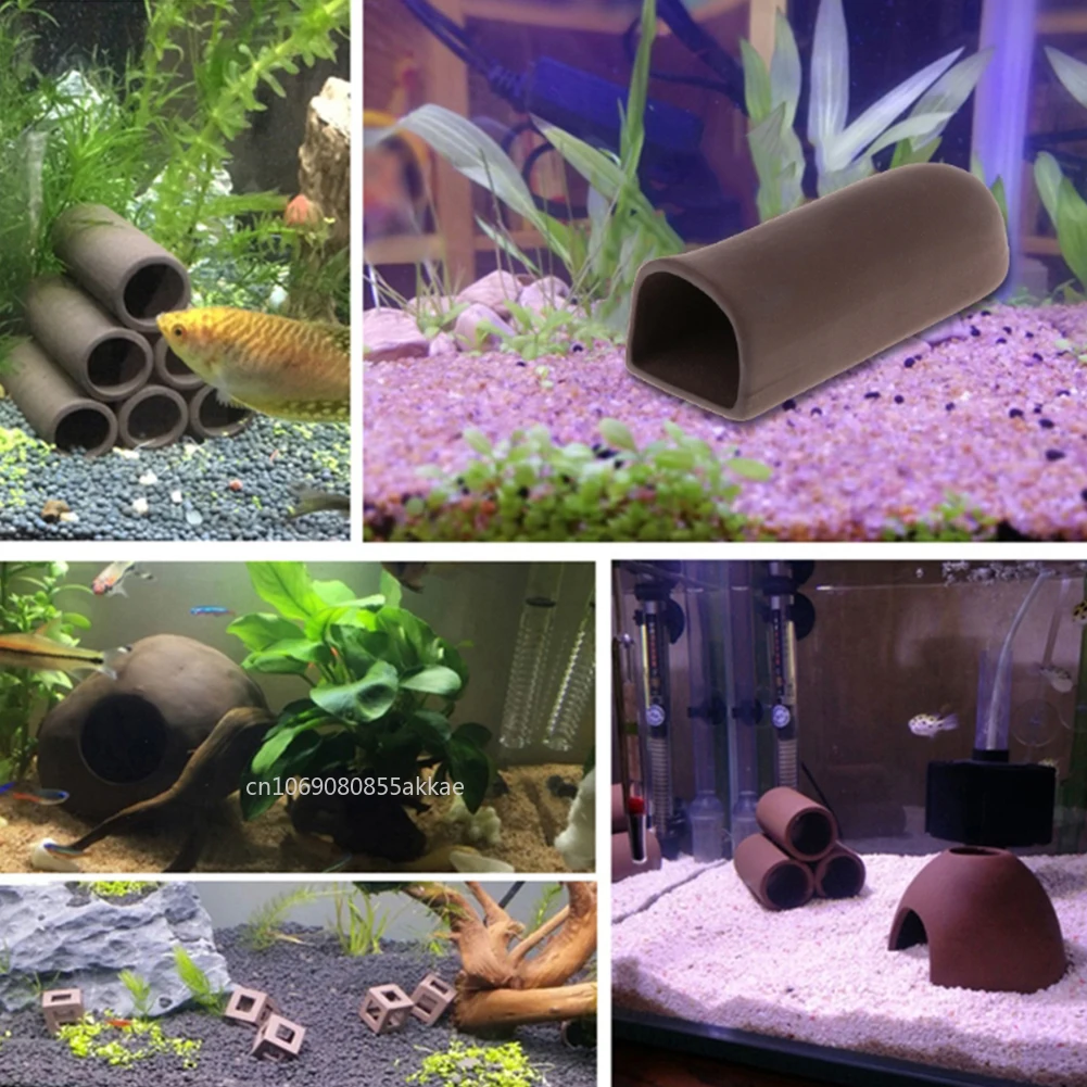 1pc Fish Tank Cave Aquarium Ac - Aquarium Fish Hideout บทวิจารณ์และราคา